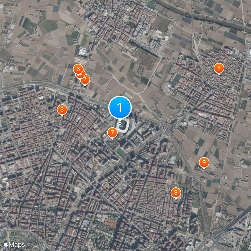 Estadi Ciutat de València Map
