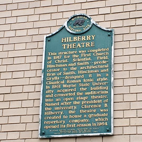 Hilberry Theatre Historical Marker