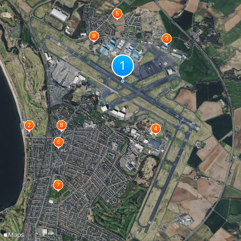 Aéroport de Glasgow-Prestwick Carte