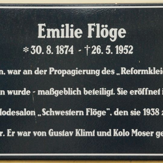Gedenktafel Emilie Flöge