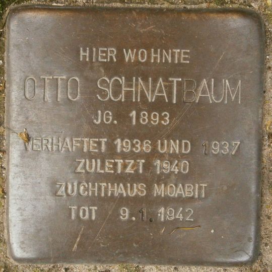 Stolperstein en memoria de Otto Schnatbaum