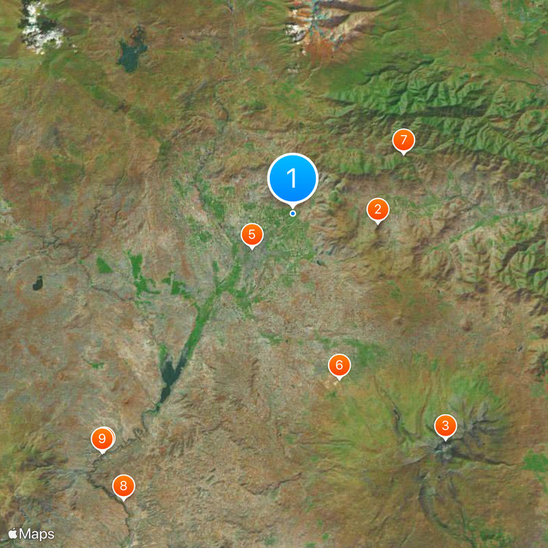 Provincia di Širak Mappa