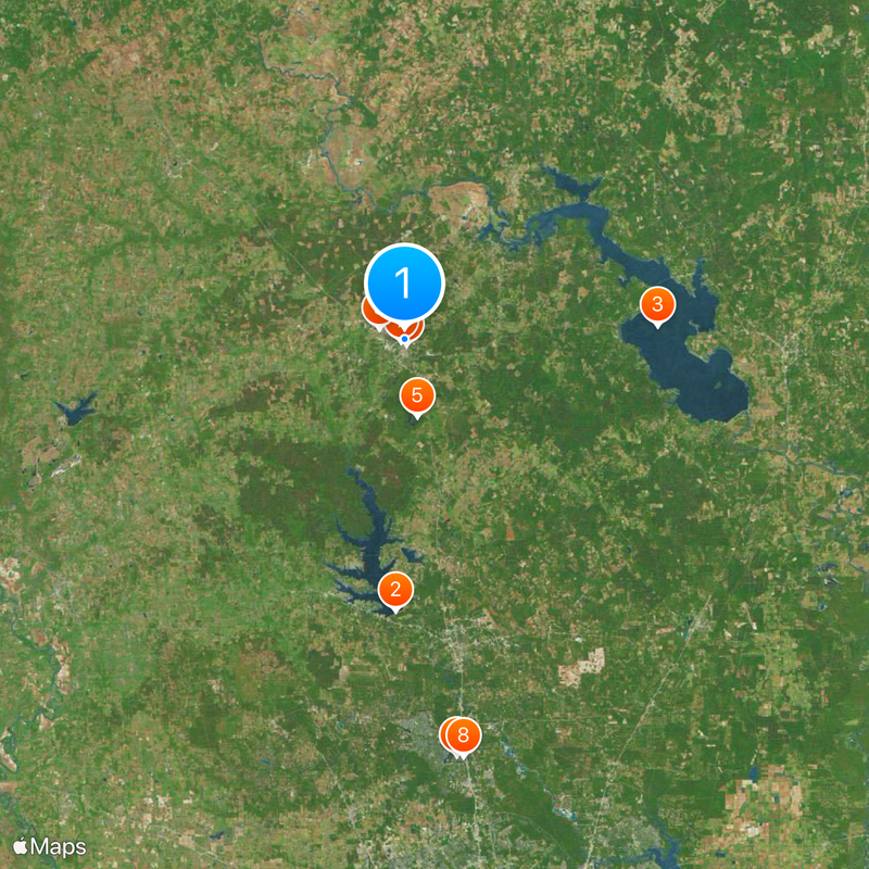 Huntsville Unit in Texas Map