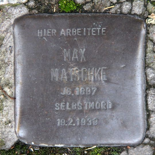 Stolperstein en memoria de Max Matschke