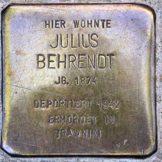 Stolperstein em memória de Julius Behrendt