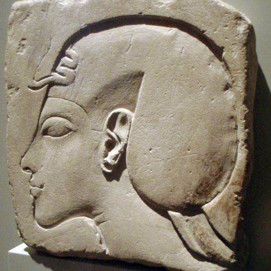 Reliefskizze mit Kopf des Echnaton