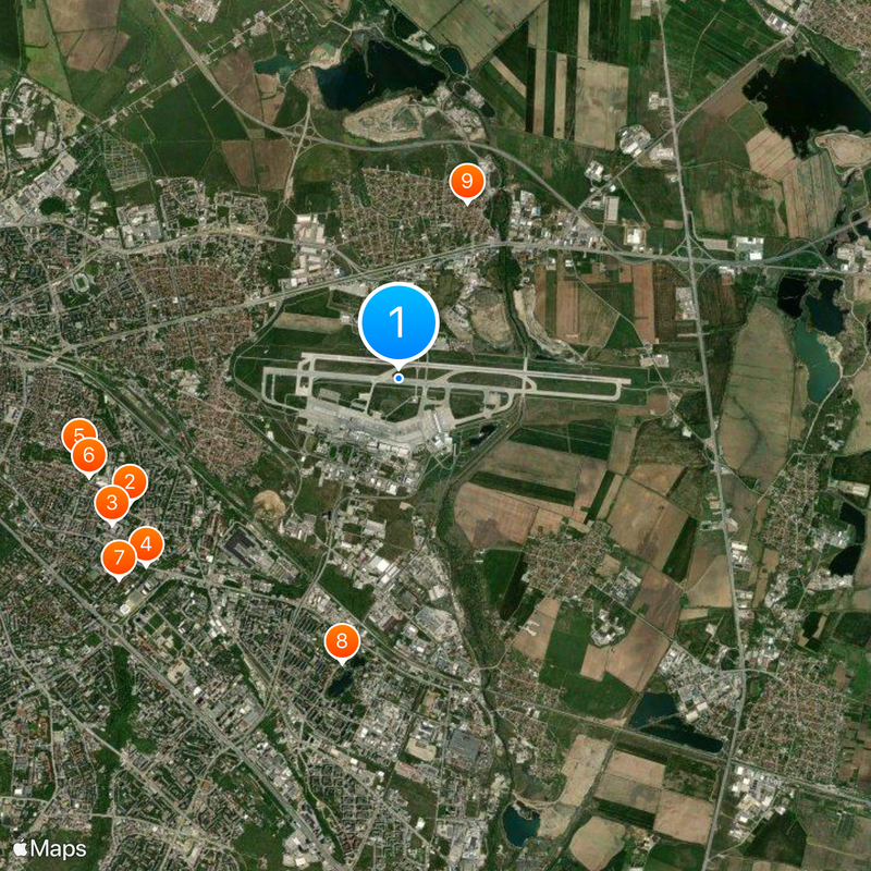 Sofia Airport Map