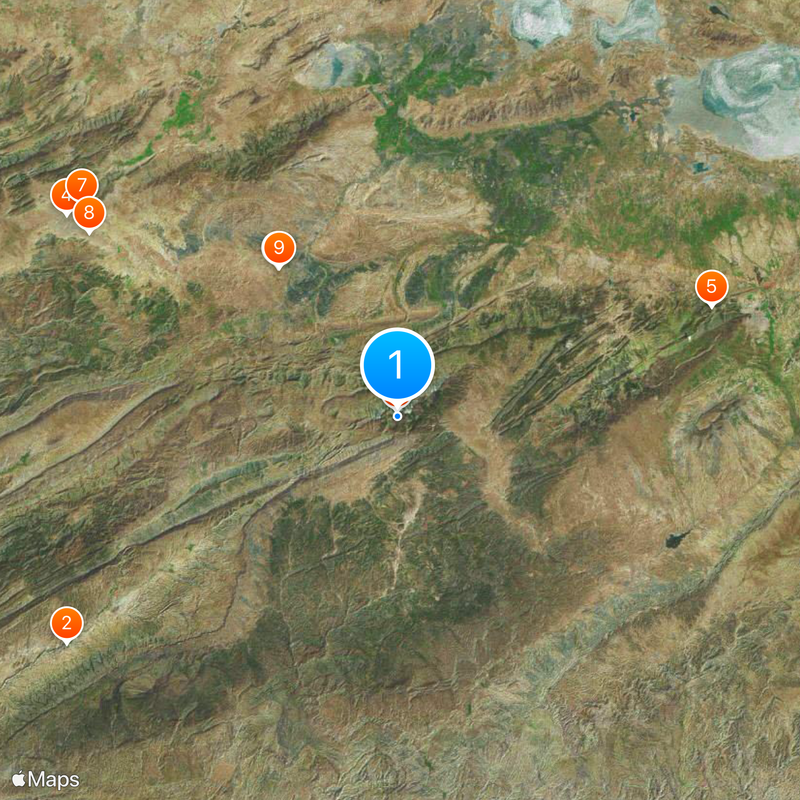 Aurès Mountains Map