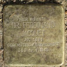 Stolperstein dedicated to Ferdinand Jacquet