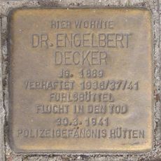 Stolperstein en memoria de Engelbert Decker