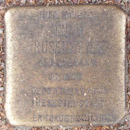 Stolperstein dedicated to Jenny Rosenmeyer