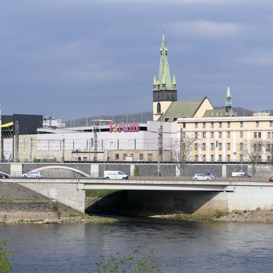 Bridge of Přístavní street over the Bílina