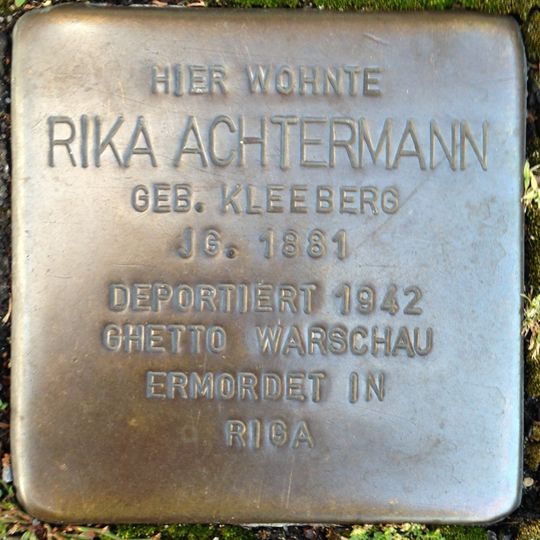 Stolperstein für Rika Achtermann