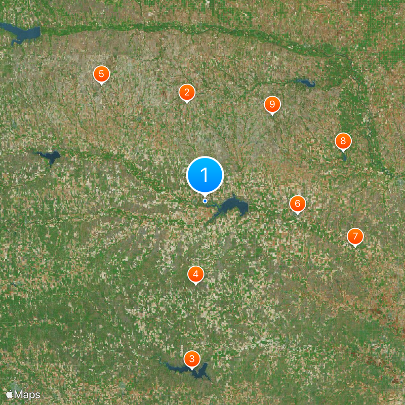 Area code 785 Map
