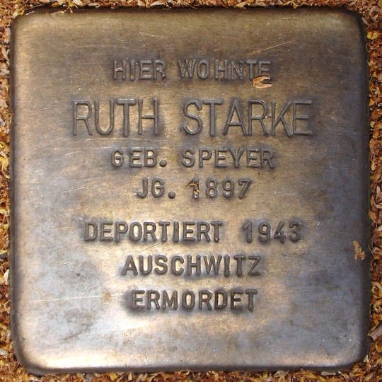 Stolperstein dedicated to Ruth Starke