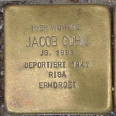 Stolperstein en memoria de Jacob Cohn
