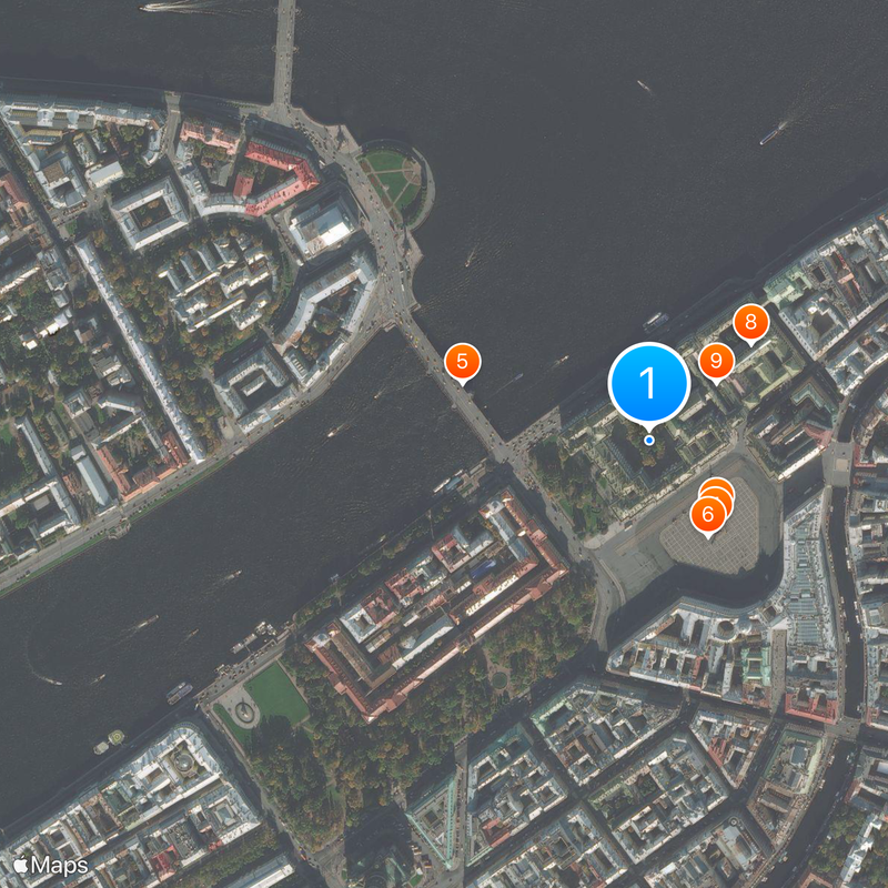 Palacio de Invierno Mapa