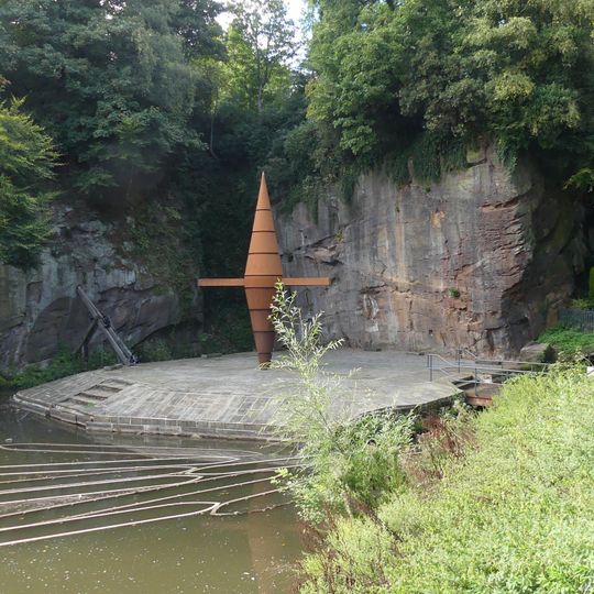 Canal tunnel entrances and wharf