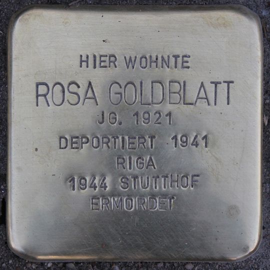 Stolperstein em memória de Rosa Goldblatt
