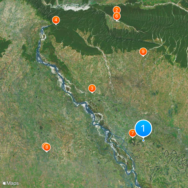 West Champaran district Map