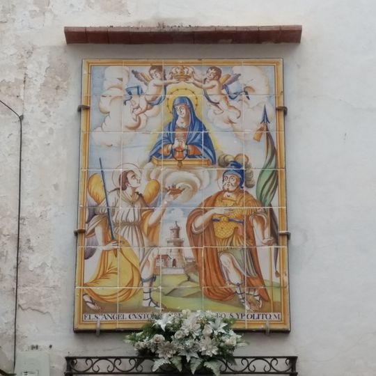 Retaule Ceràmic de la Mare de Déu del Rosari, del Sant Àngel Custodi i Sant Hipòlit Màrtir
