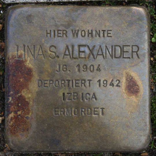 Stolperstein en memoria de Lina S. Alexander