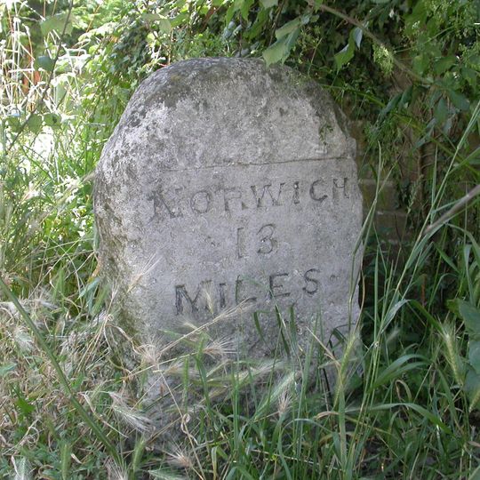 Milestone, Norwich Road, opp. "Vancraft",