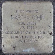 Stolperstein dedicated to Martha Cohn