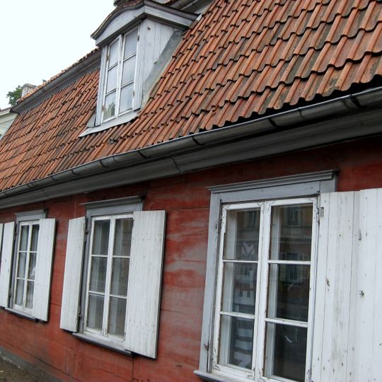 Wooden buildings on Kalnciema Street, Riga