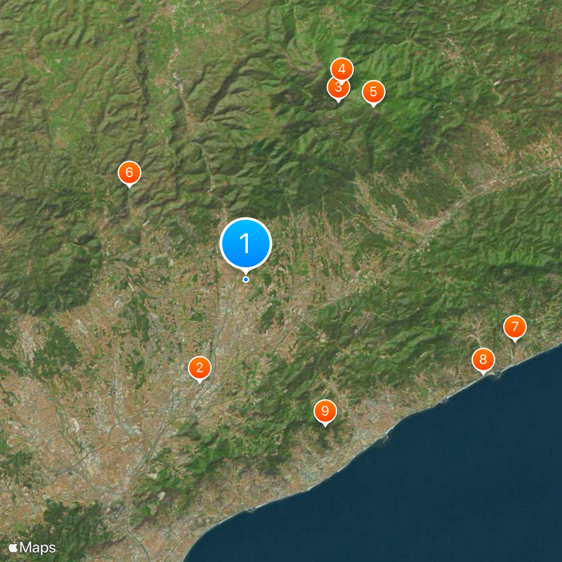 Vallès Oriental Map