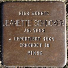 Stolperstein dedicated to Jeanette Schocken