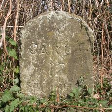 Milestone, Parsonage Farm, St Peters Branshaw; 75 metres S of the church.