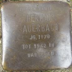 Stolperstein à la mémoire de Hermann Auerbach
