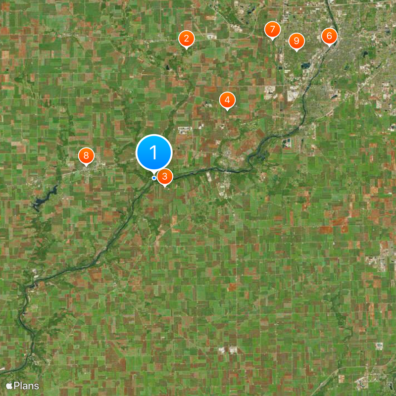 Farnsworth House Kaart