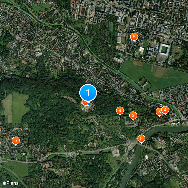 Kopiec Kościuszki w Krakowie Mapa