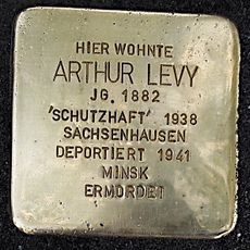 Stolperstein dedicated to Arthur Levy