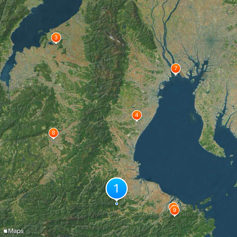 Province d'Ise Carte