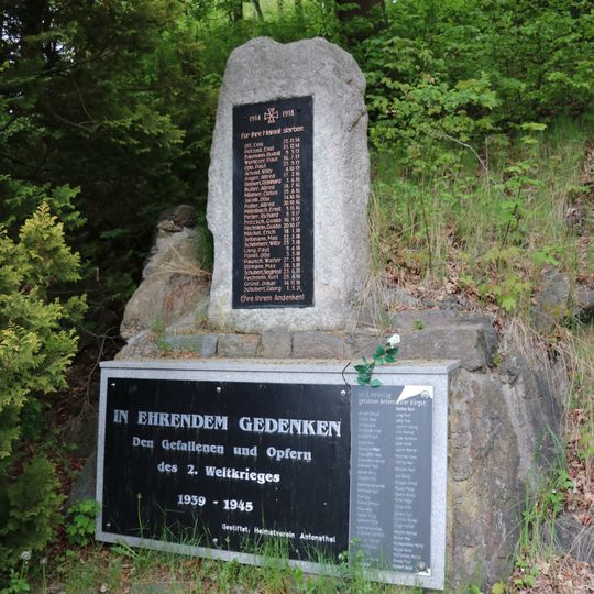 Denkmal 1. Weltkrieg Antonsthal