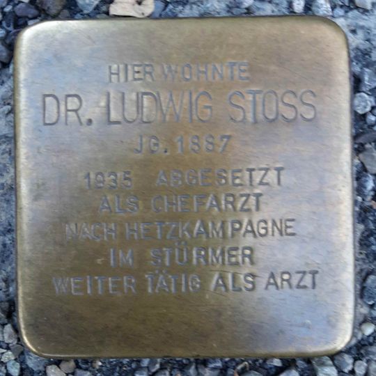 Stolperstein en memoria de Dr. Ludwig Stoss