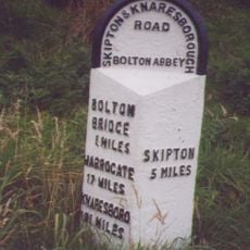 Milestone, W of Bolton Bridge, opp road to Bolton Abbey Station