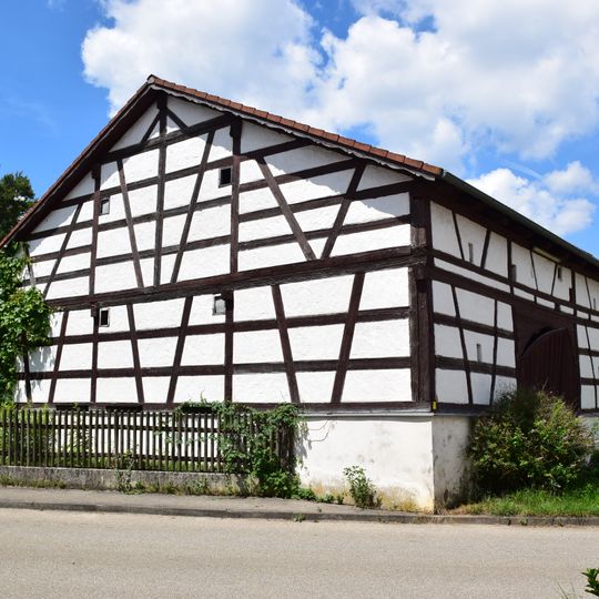 Half-timbered barn