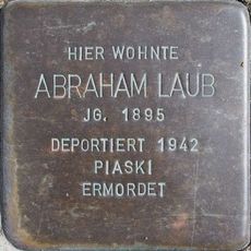 Stolperstein à la mémoire d’Abraham Laub