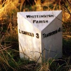 Milepost, near Wittington Barracks