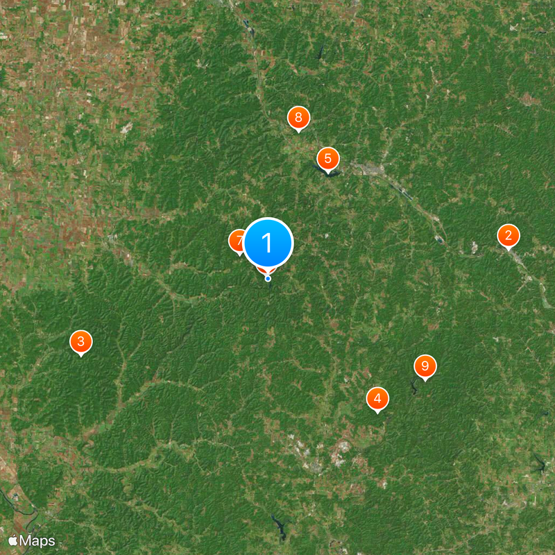 Hocking Hills State Park Carte