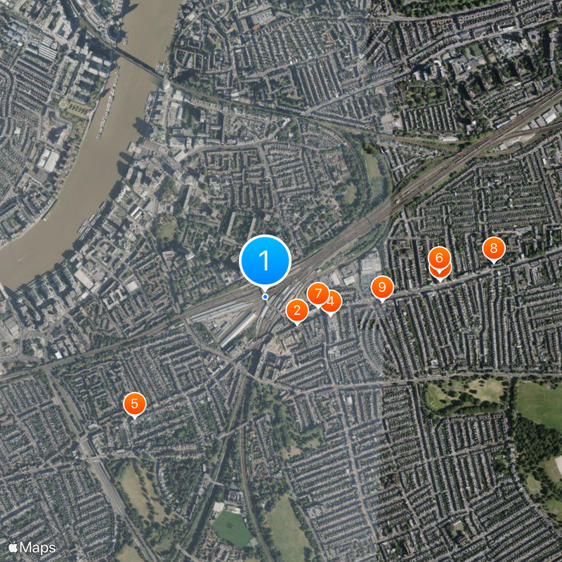 Clapham Junction railway station Map