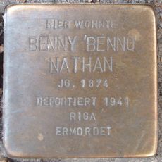 Stolperstein dedicated to Benny ‚Benno‘ Nathan