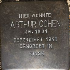 Stolperstein dedicated to Arthur Cohen