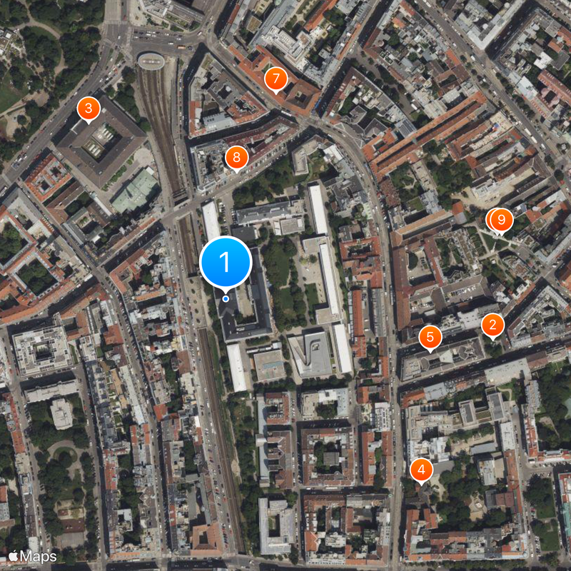 Universidad de Música y Arte Dramático de Viena Mapa