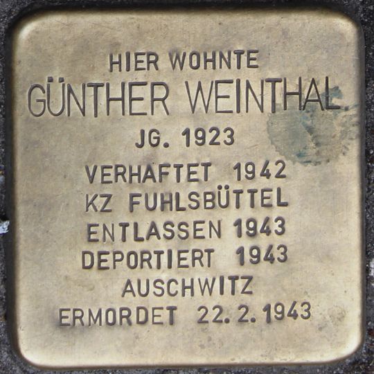 Stolperstein für Günther Weinthal