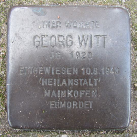 Stolperstein en memoria de Georg Witt